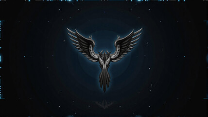 Fototapeta premium angel wings on black background