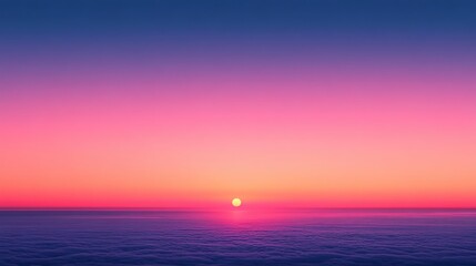 Sunset over clouds with warm gradient hues and minimalist design showcasing natures beauty