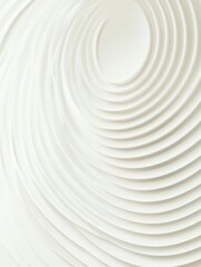 Elegant white textured design featuring concentric circular patterns on a flat surface. Generative AI