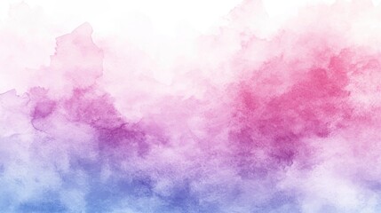 Watercolor background with pink and blue hues in soft gradient pastel tones for artistic use