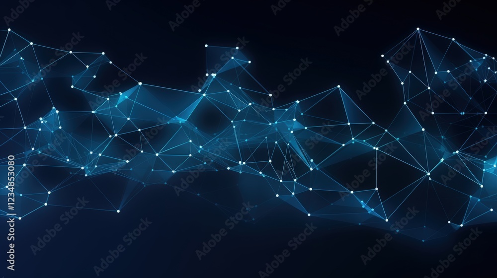 Poster futuristic wireframe background with plexus effect, ideal for technology and science-based designs a