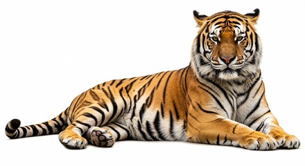 Obraz premium Tiger isolated on white