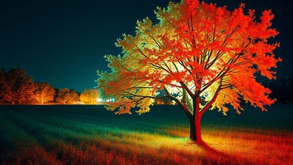Infrared Tree Field - Stunning Landscape Photography