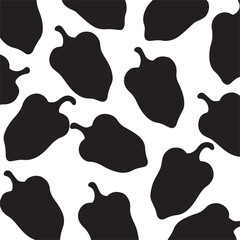 Pepper Silhouette vector illustration, Silhouette Vector Illustration