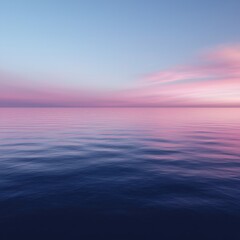 Obraz premium Serene sunset reflection over tranquil ocean coastal landscape digital vibrant colors wide angle nature's beauty