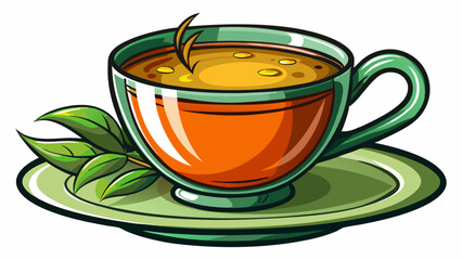 cup of tea on white background