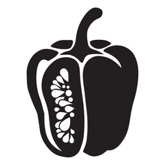 Pepper Silhouette vector illustration, Silhouette Vector Illustration
