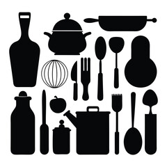 Kitchen Silhouette Vector Art-1