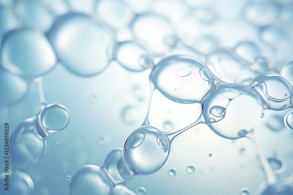 Aufkleber abstract representation of molecules forming complex structure, ideal for scientific or technologica