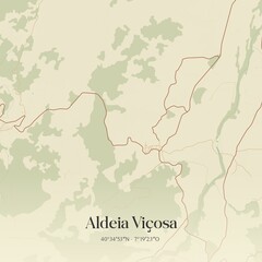 Obraz premium Vintage map of Aldeia Vi�osa, Portugal. 