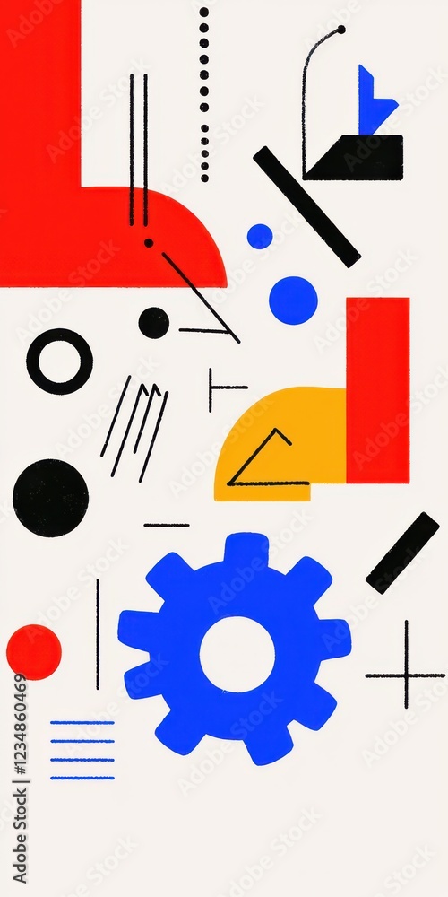 Poster dynamic team building design elements abstract art digital colorful environment creative viewpoint