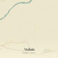 Obraz premium Vintage map of Atalaia, Portugal. 