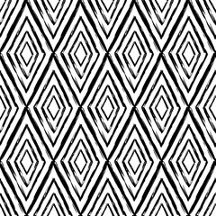 Aesthetic Contemporary printable seamless pattern with abstract line, dot, shape brush stroke in black and white colors. Boho background in minimalist style vector Illustration for wallpaper fabric