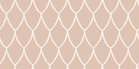 Trendy aesthetic abstract seamless pattern with geometric print. Minimalistic Organic brush stroke, ink texture. Simple design for wallpaper, textile, wrapping, packing, fabric, branding, decoration