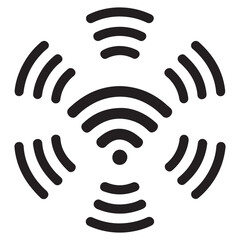 Wifi Symbol Silhouette vector illustration