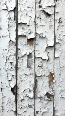 White Peeling Paint on Weathered Wooden Boards