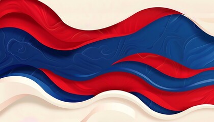 Naklejka premium czech republic flag waving in the wind against blue sky