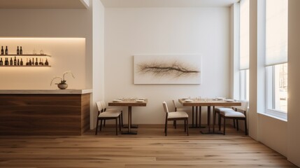 Fototapeta premium modern minimalist restaurant interior design