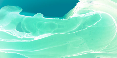 Oil Paint Wall. White Art. Green Oil Water Background. White Abstract Oil Canvas. Turquoise Pattern. Watercolor Abstraction. Alcoholic Ink.