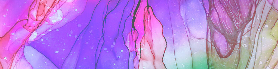 Fototapeta premium Colorful Alcohol Inks. Water Color Spread. Bright Alcoholic Ink.