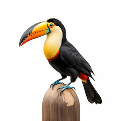 Naklejka premium toucan isolated on white or transparent 