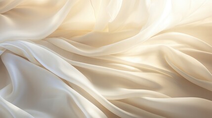 Fototapeta premium elegant cream silk fabric drape