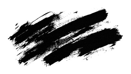Simple black brush strokes on a white background. Abstract Black Brush Stroke on White Canvas. Abstract black in splash, paint, brush strokes, stain grunge isolated on white background,