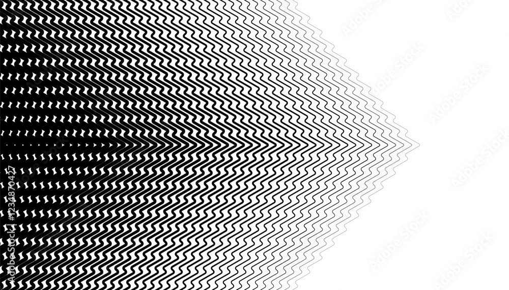 Poster black and white smooth transition pattern with sharp arrows shape for sporty background and jersey d