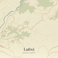 Fototapeta premium Vintage map of Lufrei, Portugal. 