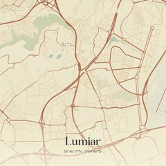 Obraz premium Vintage map of Lumiar, Portugal. 