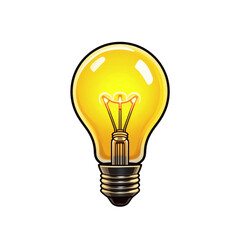 Illuminating Ideas: A Glowing Light Bulb Illustration