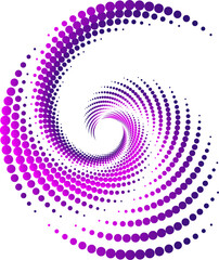 Abstract swirl pattern with dot dot particles