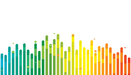 : Business graph chart and grading color