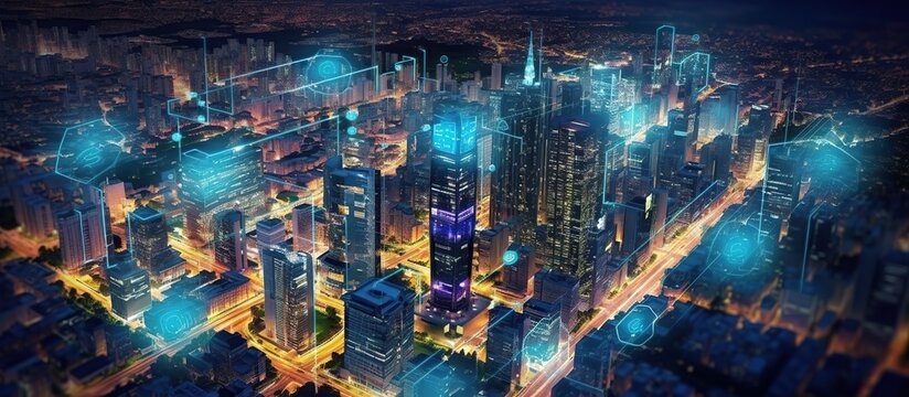 Aerial smart city. Generative AI