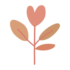 Plant leaf, branch. Icon, vector illustration, graphic design, flat style