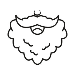 Beard icon Isolated flat vector in outline