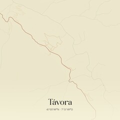 Naklejka premium Vintage map of T�vora, Portugal. 
