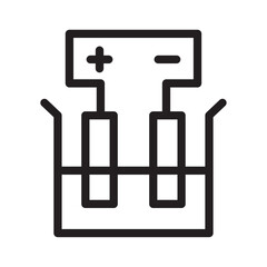 Fototapeta premium Electrolysis Icon Isolated flat vector in outline