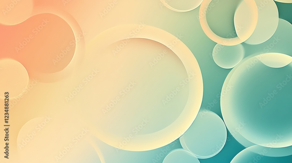Fototapete Colorful abstract bubbles create a soft and dreamy background suitable for modern design projects. Generative AI