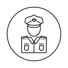 Officer Icon Isolated flat vector in outline