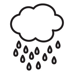 Rainfall icon Isolated flat vector in outline