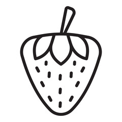 Strawberry Icon Isolated flat vector in outline