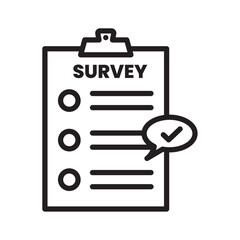 Survey Icon Isolated flat vector in outline