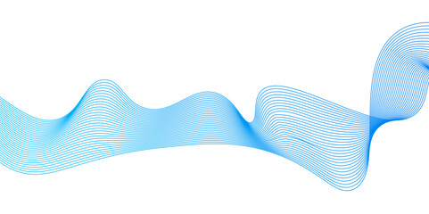 Wave with lines created using blend tool Abstract blue wave lines,abstract blue wave lines on white background,Curve wave seamless pattern. Line art striped graphic template,