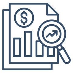 Financial Modeling Icon Element For Design