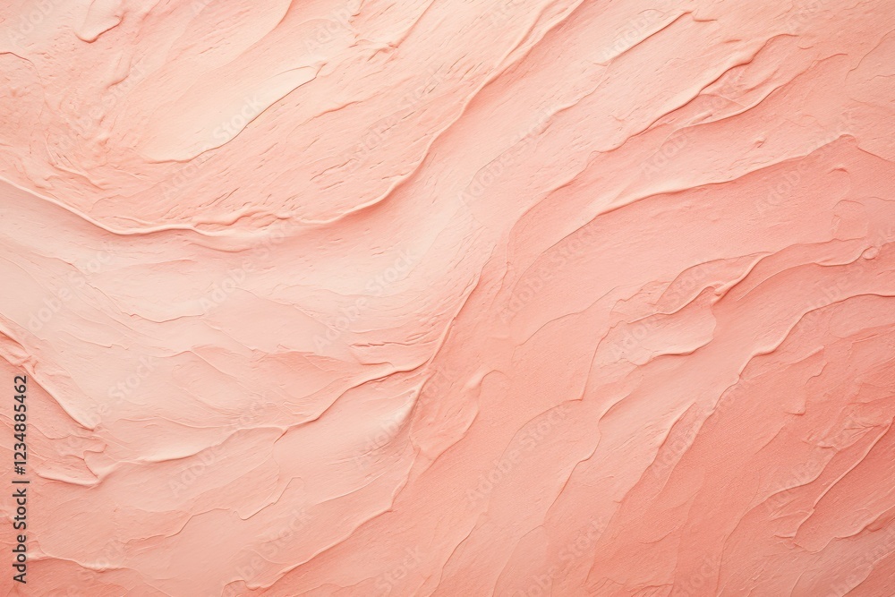 Poster Peach colored texture with flowing wave like patterns