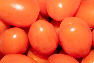 Close Up of Baby Plum Red Tomatos