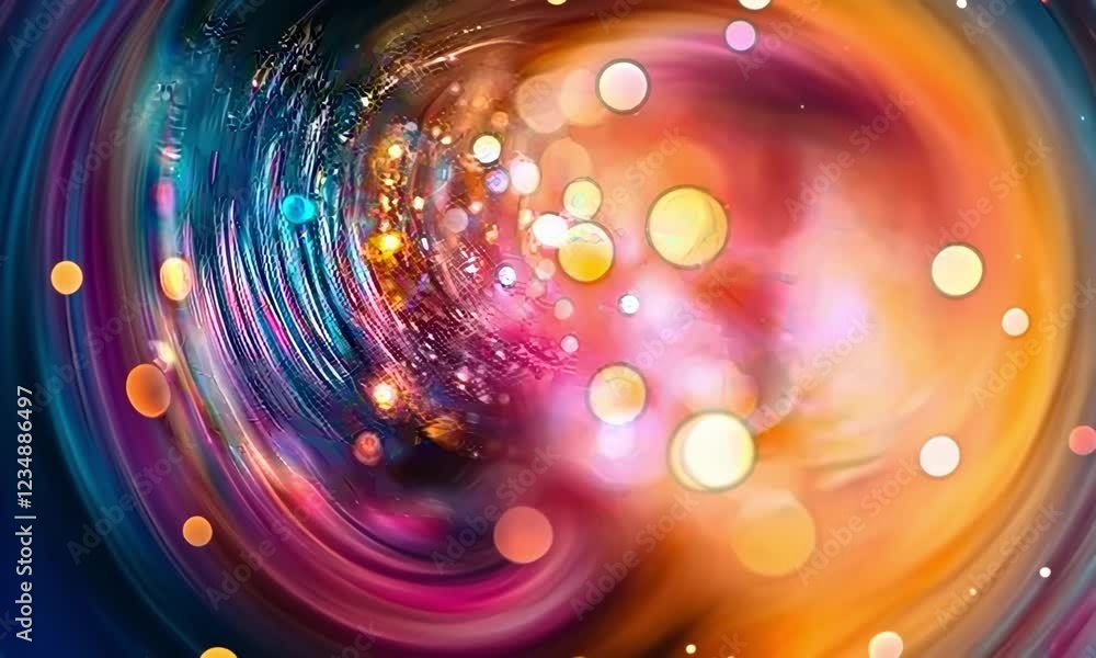 Poster vibrant abstract background with colorful bokeh effects, perfect for digital art and design projects