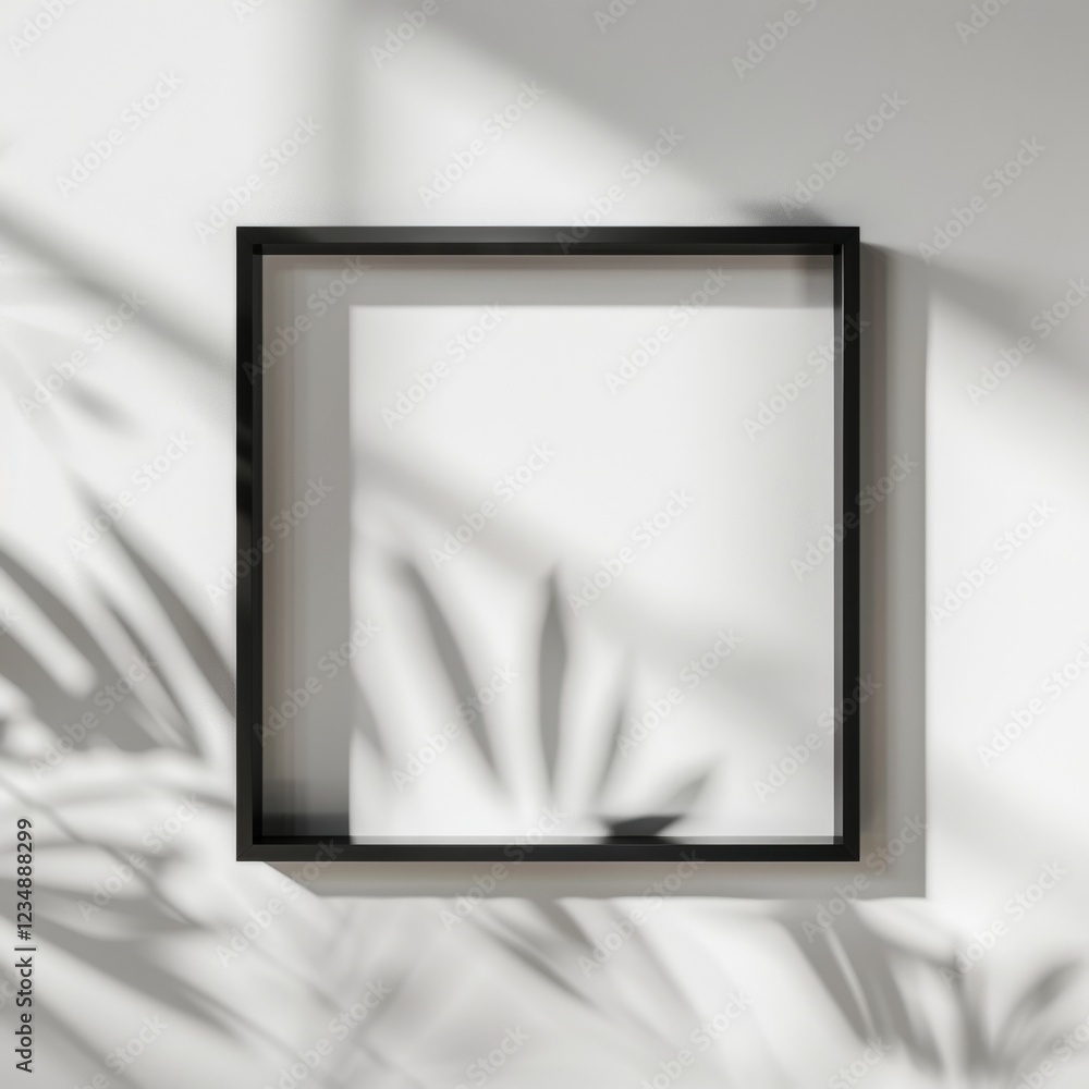 Poster modern black square frame with minimal design for artistic or individual use