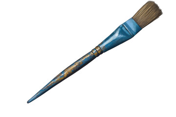 This artistic image depicts a blue paintbrush, representing the essence of creativity and the joy of painting, perfect for artistic projects or inspiration in various activities.